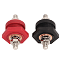 Miniatyrbilde 4 av 8: 1 Par Thru Panel Batteri Terminaltilkoblinger 3/8 Tommer Svart Rød 440A Positiv Negativ Kryssforbindelse Stud Post for Bil Båt