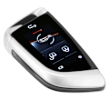 Miniatyrbillede 5 af 8: Smart fjernbetjening bilnøgle LCD-skærm Anti Lost Bluetooth 5.0 Nøglefri adgang Autolås Nøglebrik til et klik Start Bil Sølv