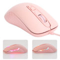 Miniatyrbilde 6 av 8: Ajazz Kablet Mus 6-Hastighets DPI-Drive Justerbar 7 Knapp Plug and Play Datamaskin Ekstern Enhet Rosa