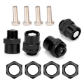 Pikkukuva 3 / 8: RC-auto 12 mm - 17 mm pyörän kuusiokolosovittimen lisävarusteet Sakura D4 HSP 94123 1/10 autolle - Musta