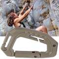 Miniatyrbilde 2 av 8: 5 stk Lettvekt Middelsstore Utendørs Klatring D-formet Karabinkrok Ryggsekk Spenne (Mud Farge)