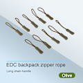 Miniatyrbild 2 av 5: 10x Dragkedja Dra Slider Sladd Rep Drag Endar Lås Zip Clip Spänne för väska EDC Army Green
