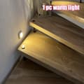 Motion Sensor Stair Wall Light 6 LED Battery Operated Wireless Night Light for Under Cabinet Hallway Warm Light
