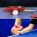 Miniatyrbillede 6 af 8: 2 stk. 7-lags træ bordtennisbat sæt med bolde Bærepose til shakehand greb spillere