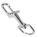 Miniatyrbilde 5 av 8: Dykk i rustfritt stål Enkelendede Snap Clips Single Eye Bolt Snap Hooks Spenne 100 mm/3,9 tommer