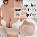 Miniatyrbilde 4 av 5: Deep U-Utringing Push-Up BH med Klare Stropper - Hvit 80C