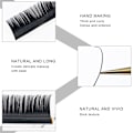 Miniatyrbild 7 av 8: 0,20 mm bärbar makeup lösögonfransar Ögonfransförlängning ympning lösögonfransar (J Curve) 9 mm