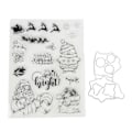 Miniatyrbilde 1 av 8: Klare Stempler TPR DIY Unikt Julemønster Klart Trygt Sunt Bred Anvendelse Transparent Stempel for Håndverksprosjekter