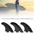 Pikkukuva 8 / 8: 3 kpl/setti FCS2 G5 Nylon Muovi Musta Ammattimainen Surffilauta Peräevä Joustava Surffivaruste Musta M KOKO