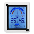 Miniatyrbild 1 av 8: LCD-pekskärm Väderklocka Digital Temperatur Fuktighetsmätare Termometer Hygrometer