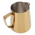 Miniatyrbilde 2 av 8: Melkeskummer Dual Scale 304 Rustfritt Stål Melkeskummer Kopp Kaffe Dampkanne For Latte Art 550ML Gull