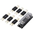 Miniatyrbillede 4 af 8: 250A 48V sikringsholder Guldbelagt overflade Transparent låg Inline sikringsholder til bil RV