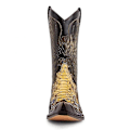 Miniatyrbilde 5 av 5: Fargede Python-broderte Western-støvler for menn