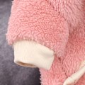 Miniatyrbild 8 av 8: Plysch för valp Kläder Varma Bekväm Hudvänlig Elastisk Rund Hals 2 Ben Hund Plysch Kläder för Husdjursmaterial Rosa Grape M