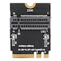 Pikkukuva 2 / 8: Sovitin kortti NVME SSD:lle M.2 Key AE pystysuoraan asennukseen Verkko muuntaja 2280 tyypille