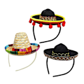 Miniatyrbilde 2 av 8: 3-pak Cinco De Mayo Fiesta Pannbånd Festdekorasjoner Non Woven og Halm Sombrero Party Hatter Photo Booth Rekvisitter for Barn Kjæledyr