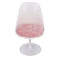 Miniatyrbilde 1 av 8: Dukkehustol Kontorstol ABS Hvit Rosa Runde Ben Casual Roterbar Stol for 1:6 Dukkehustol uten Armleninger