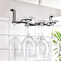Miniatyrbillede 5 af 8: Jernhængende 6 Flasker Vinkopsstativ Glasholder Display Hylde Organizer