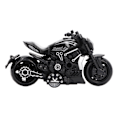 Miniatyrbild 4 av 8: Alloy Simulering Motorcykel Modell Cool Tiny Pull Back Motorcykelleksak för 3+ år (svart)