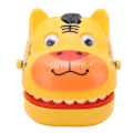Pikkukuva 4 / 8: Push Teeth Purenta Peli Barnhaus Hauska Sööt Cartoon Tiger-kujuline Sormihammastelulelu Puhkusepidu Kollane