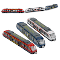 Miniatyrbillede 2 af 8: 3 stk Børne Simulerings Glidebil Legetøj Børn Legering Bilmodel Dekoration Pædagogisk Legetøj((RødHvidBlå) 3 stk)
