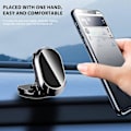 Miniatyrbillede 2 af 5: Foldbar Magnetisk Biltelefonholder 360 Rotation Navigation Beslag Sølv