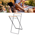 Miniatyrbilde 6 av 8: Søppelposeholder i Metall, Bærbar Søppelposeholder for Utendørs, Bladpose Stativ for Camping, Piknik, Kjøkken, Svart