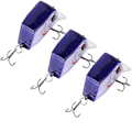 Miniatyrbillede 5 af 8: 3 stk Unik firkantet form Mini Lure Kunstig Simulering Realistisk agn Fiskeredskaber2#