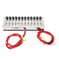 Miniatyrbild 6 av 8: DC 12‑24V 12-gängs vippbrytarpanel Dash Mount Toggle ON Off Switch Panel för racerbilar Lastbilar Yachts Fartyg