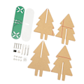 Miniatyrbillede 4 af 8: LED Juletræskredsløbssæt Frostakryl Farverigt 3D Elektronisk Juletræ DIY Sæt til Juledekoration Grøn
