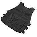 Miniatyrbillede 5 af 8: Skydevest til børn Åndbar beskyttelsesvest Træning Militærvest Justerbar udendørs træning til børn Beskyttelsesvest Sort S