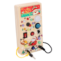 Miniatyrbilde 2 av 8: Busy Toddler Board med 8 LED-lys-brytere Tre Jul Style Lysbryter Opptatt Controller Board Sensorisk leke for under 1 år gammel