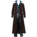 Pikkukuva 2 / 5: Steampunk-goottilainen Vintage-tuulenpitävä Halloween-takki miehille XL Ruskea