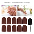 Miniatyrbillede 8 af 8: Nail Art Slipband Neglepolering Sliphue Slipring Cap 16 x 25 mm (Brun)