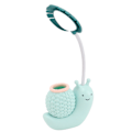 Miniatyrbillede 5 af 8: Sneglen Øjenbeskyttelse LED Lampe Senglampe USB Opladning Lærings Læselampe med Penneholder til Børn Blå