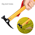 Miniatyrbilde 4 av 8: 3 farger bærbar håndtak av aluminiumlegering Utendørs camping hammer Teltstift fjerner