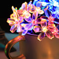 Miniatyrbild 2 av 5: Sakura String Lights Solenergi LED Vattentät dekorationsljus för utomhusgård Färgglada 5 meter 20 lampor