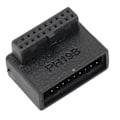 Miniatyrbillede 2 af 8: USB Front Panel Adapter Front Panel Stikkontakt 90° Albue USB3.0 19Pin til 20Pin Header Adapter til PC Motherboard Type B