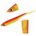 Miniatyrbilde 7 av 8: 5 stk Silikon Kunstig Simulering Myk Fiskeform Agns Fiskeutstyr for Ferskvann oransjerød