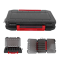 Miniatyrbilde 5 av 8: Multifunksjonell PVC Dobbeltlags Lokkeboks Oppbevaringsboks Fiskeutstyr GrayLure Box