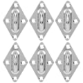 Miniatyrbilde 6 av 8: 10 stk M5 4 hull diamantformet øyeplate 304 rustfritt stål lagerkrok for båt