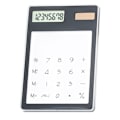 Miniatyrbillede 1 af 8: Solcelledrevet Lommeregner Touchskærm 8-cifret LCD-display Bærbar Transparent Lommeregner til Kontor Skole Hjem Sort