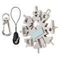 Miniatyrbilde 4 av 8: 21-i-1 Snowflake Wrench Spanner Multifunksjonsverktøy for piler