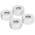 Pikkukuva 4 / 8: 4 kpl 5 mm - 12 mm yhdistyspyörän navan kuusiokoloadapteri lisävaruste WPL D12 1/10 RC-kuorma-autoille, hopea