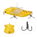 Miniatyrbilde 8 av 8: Hardt Fiskeagn Bionic Cicada Form fiskebete med roterende propell  Diskantkrok 7,5 cmY238-8