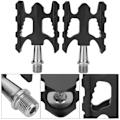 Miniatyrbild 8 av 8: 1 Par Aluminiumlegering Ultralätt Cykellager Pedal Ersättningstillbehör för Vikbar Cykel Svart