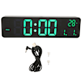 Miniatyrbillede 1 af 8: Digital vækkeur 10in 12/24H Temperaturdisplay Batteridrevet Lydløs Grøn Baggrundsbelyst LED-ur til Kontor i Soveværelset