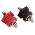 Miniatyrbilde 7 av 8: 1 Par Thru Panel Batteri Terminaltilkoblinger 3/8 Tommer Svart Rød 440A Positiv Negativ Kryssforbindelse Stud Post for Bil Båt