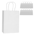 Miniatyrbillede 8 af 8: 10 stk Bærbare Kraftpapirposer Emballage Gavepose Tilbehør til Shopping Fødselsdagsfester 15 x 8 x 21 cm Hvid