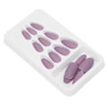 Pikkukuva 4 / 8: 24 kpl Nail Art -vinkkejä Setti Matt Puhdas Väri Teko-kynnet Täyspeite Vääri Kynnet F125